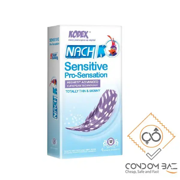 کاندوم حساس و بسیار نازک sensitive pro-sensation کدکس بسته 12 عددی