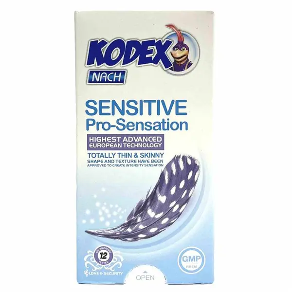 کاندوم حساس و بسیار نازک sensitive pro-sensation کدکس بسته 12 عددی