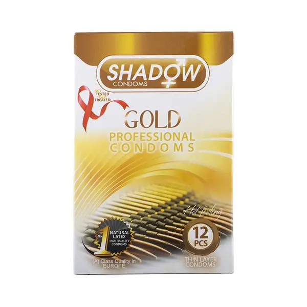 کاندوم شادو SHADOW مدل Gold بسته 12 عددی