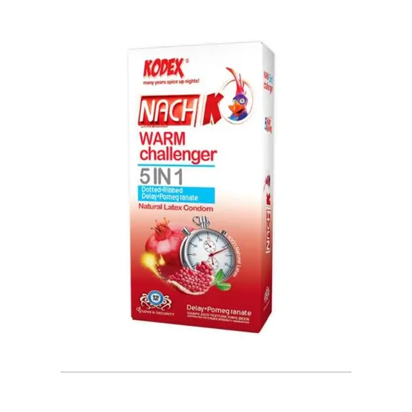 کاندوم کدکس مدل Warm Challenger 5in1 بسته 12 عددی - 3