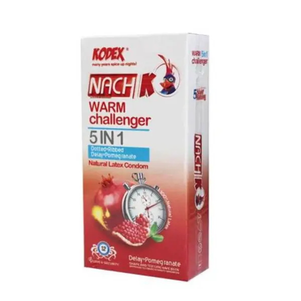 کاندوم کدکس مدل Warm Challenger 5in1 بسته 12 عددی