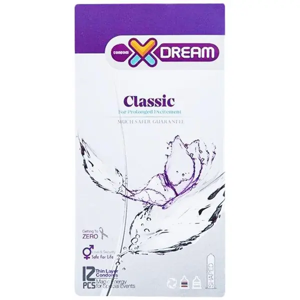کاندوم  کلاسیک ایکس دریم Xdream Classic  بسته 12  عددی