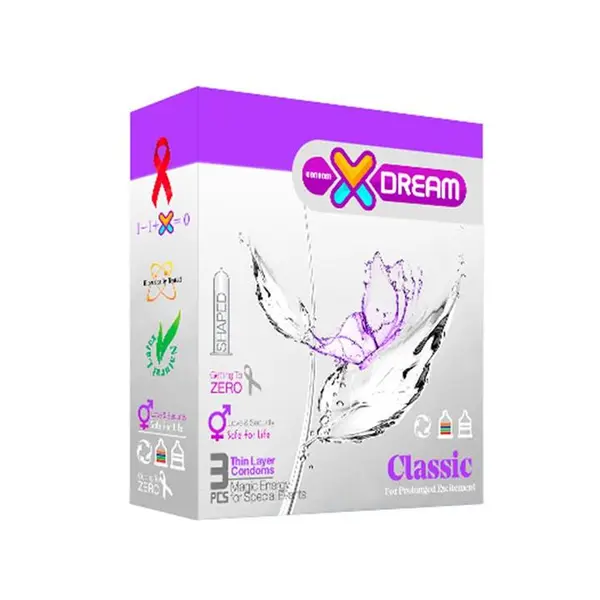 کاندوم  کلاسیک ایکس دریم Xdream Classic  بسته 3 عددی
