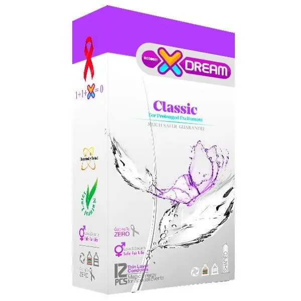 کاندوم  کلاسیک ایکس دریم Xdream Classic  بسته 12  عددی