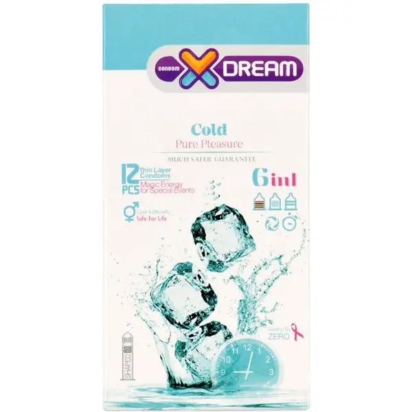 کاندوم ایکس دریم مدل سرد XDREAM COLD   بسته 12 عددی