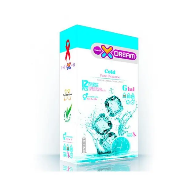کاندوم ایکس دریم مدل سرد XDREAM COLD   بسته 12 عددی