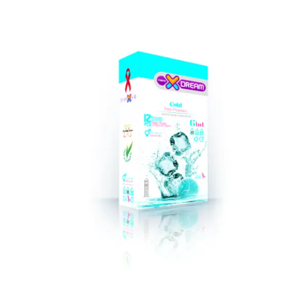 کاندوم ایکس دریم مدل سرد XDREAM COLD   بسته 12 عددی