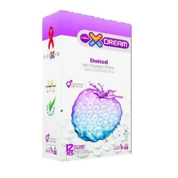 کاندوم خاردار ایکس دریم Xdream Dotted بسته  12 تایی