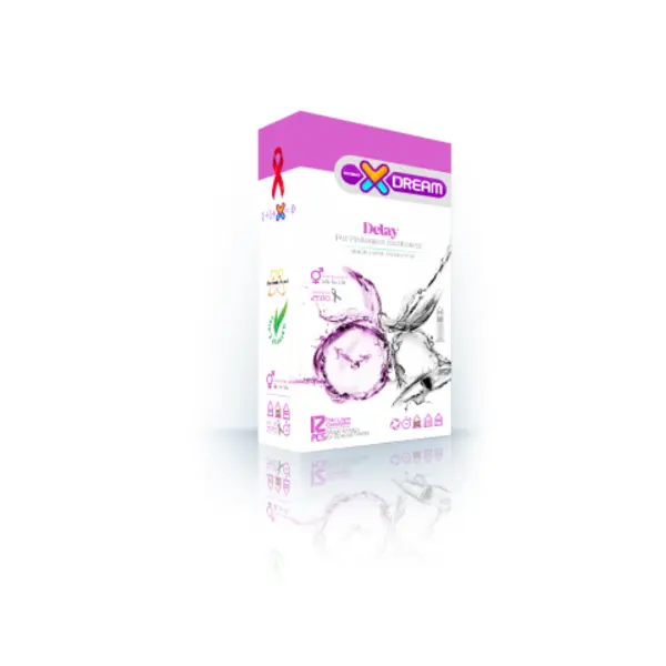 کاندوم ایکس دریم مدل تاخیری مضاعف XDREAM DOUBLE DELAY بسته 12 عددی