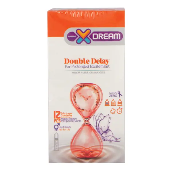 کاندوم ایکس دریم مدل تاخیری مضاعف XDREAM DOUBLE DELAY بسته 12 عددی