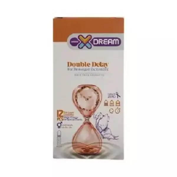 کاندوم ایکس دریم مدل تاخیری مضاعف XDREAM DOUBLE DELAY بسته 12 عددی