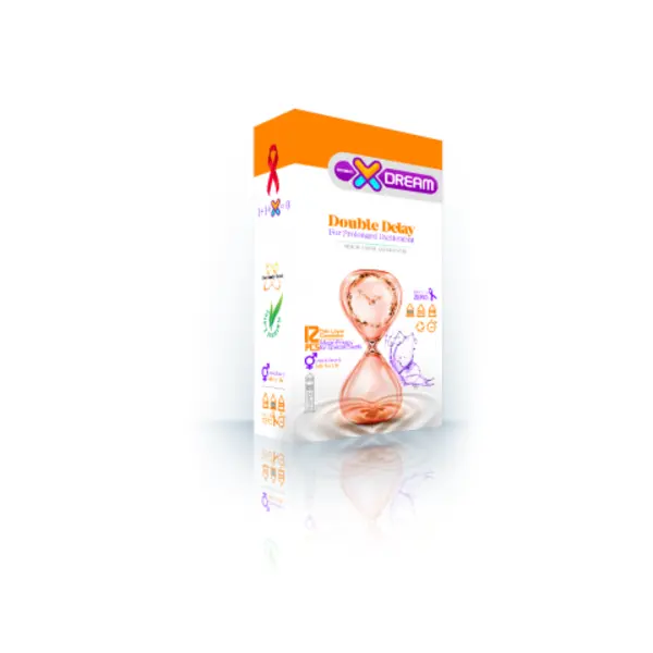 کاندوم ایکس دریم مدل تاخیری مضاعف XDREAM DOUBLE DELAY بسته 12 عددی