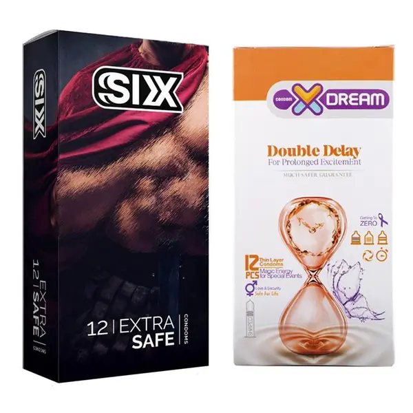 کاندوم ایکس دریم مدل تاخیری مضاعف XDREAM DOUBLE DELAY بسته 12 عددی