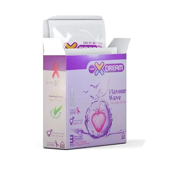 کاندوم ایکس دریم میوه ای Xdream Flavour Wave بسته 3 عددی