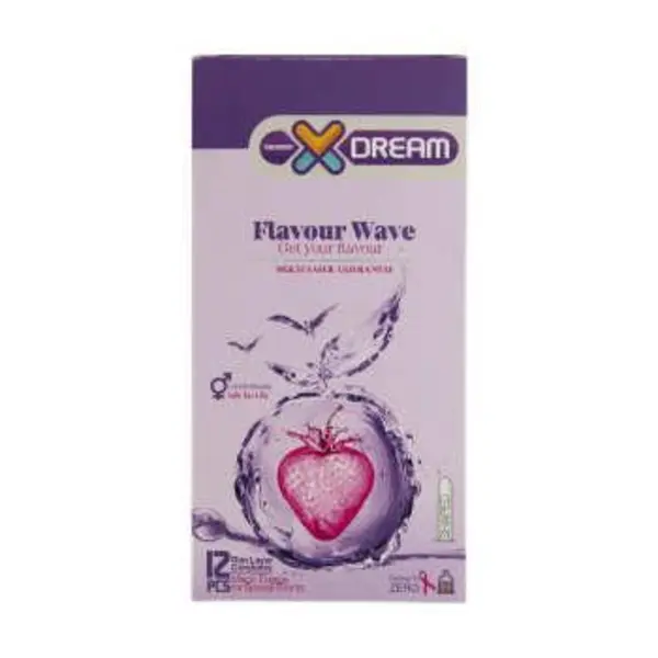 کاندوم ایکس دریم میوه ای Xdream Flavour Wave بسته 12 عددی
