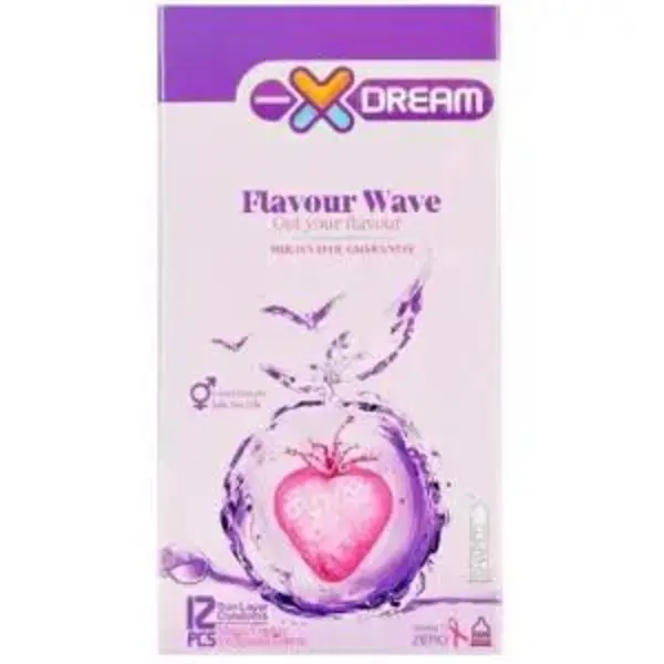 کاندوم ایکس دریم میوه ای Xdream Flavour Wave بسته 12 عددی