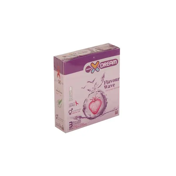 کاندوم ایکس دریم میوه ای Xdream Flavour Wave بسته 3 عددی