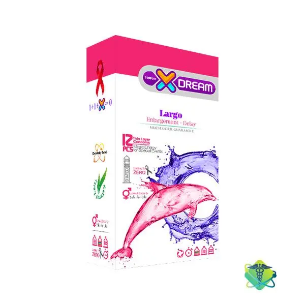 کاندوم ایکس دریم مدل لارگو XDREAM LARGO بسته 12 عددی