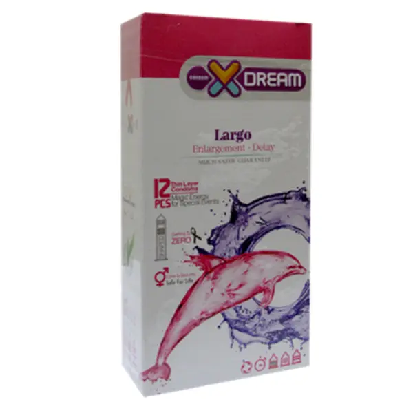 کاندوم ایکس دریم مدل لارگو XDREAM LARGO بسته 12 عددی