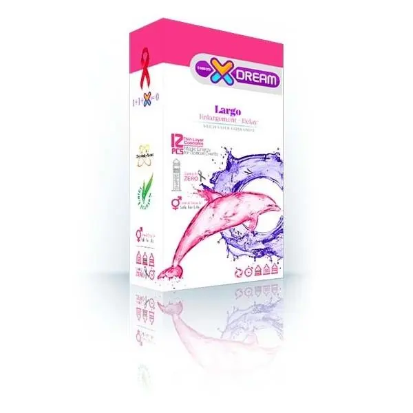 کاندوم ایکس دریم مدل لارگو XDREAM LARGO بسته 12 عددی
