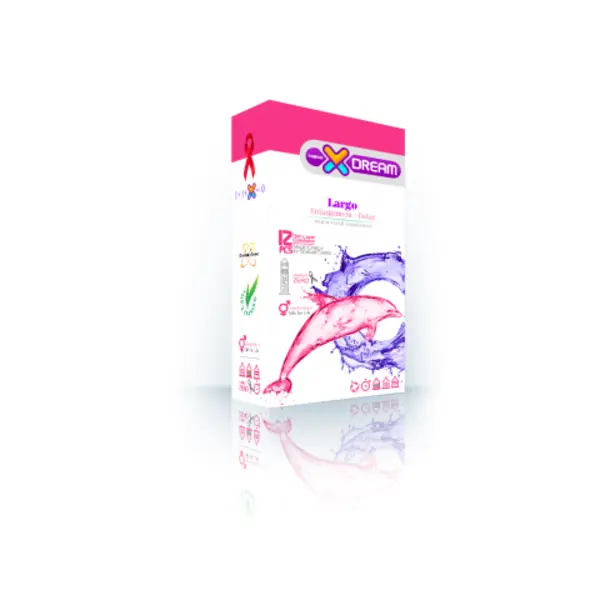 کاندوم ایکس دریم مدل لارگو XDREAM LARGO بسته 12 عددی