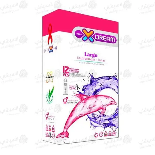 کاندوم ایکس دریم مدل لارگو XDREAM LARGO بسته 12 عددی