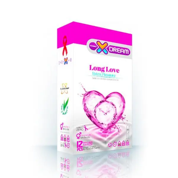 کاندوم لذت طولانی ایکس دریم  XDREAM LONG LOVE  بسته 12 عددی