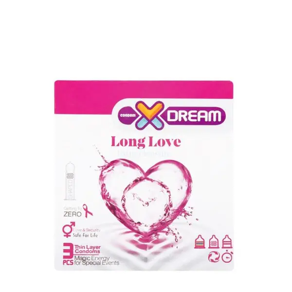 کاندوم لذت طولانی ایکس دریم  XDREAM LONG LOVE  بسته 3  عددی