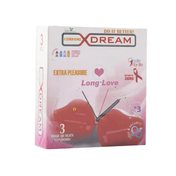 کاندوم لذت طولانی ایکس دریم  XDREAM LONG LOVE  بسته 3  عددی