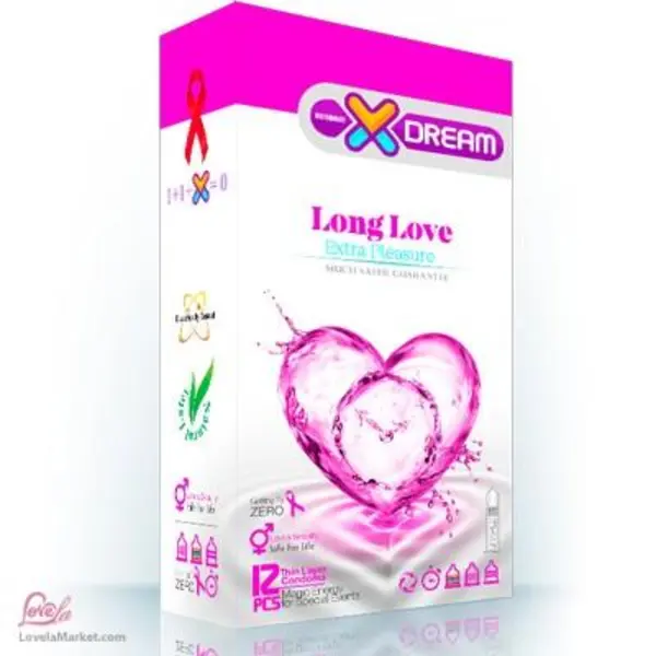 کاندوم لذت طولانی ایکس دریم  XDREAM LONG LOVE  بسته 12 عددی