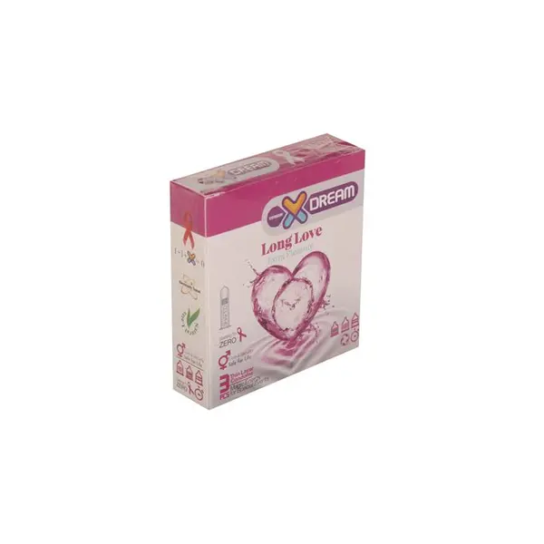 کاندوم لذت طولانی ایکس دریم  XDREAM LONG LOVE  بسته 3  عددی