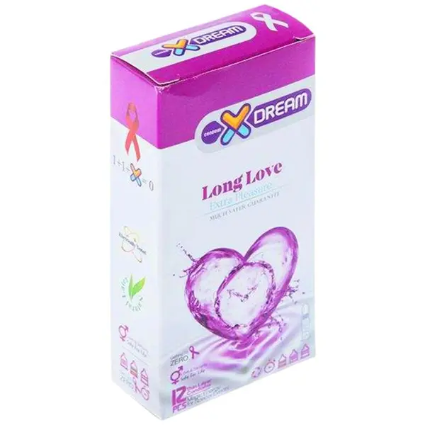 کاندوم لذت طولانی ایکس دریم  XDREAM LONG LOVE  بسته 12 عددی
