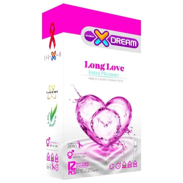 کاندوم لذت طولانی ایکس دریم  XDREAM LONG LOVE  بسته 12 عددی