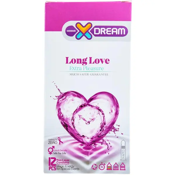 کاندوم لذت طولانی ایکس دریم  XDREAM LONG LOVE  بسته 12 عددی
