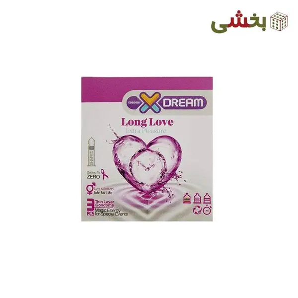 کاندوم لذت طولانی ایکس دریم  XDREAM LONG LOVE  بسته 3  عددی