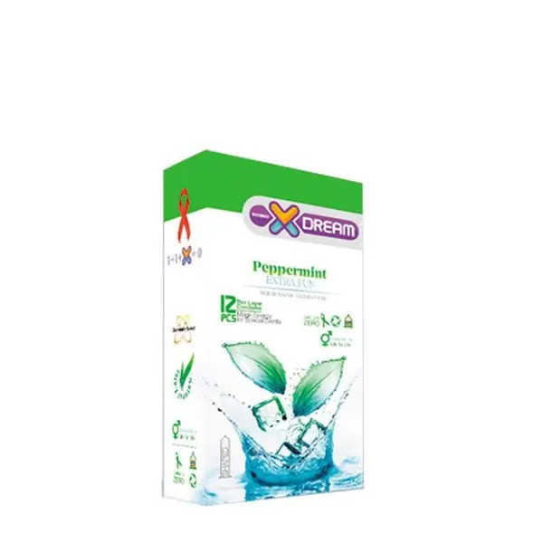 کاندوم ایکس دریم مدل خنک کننده Xdream Peppermint بسته 12 عددی
