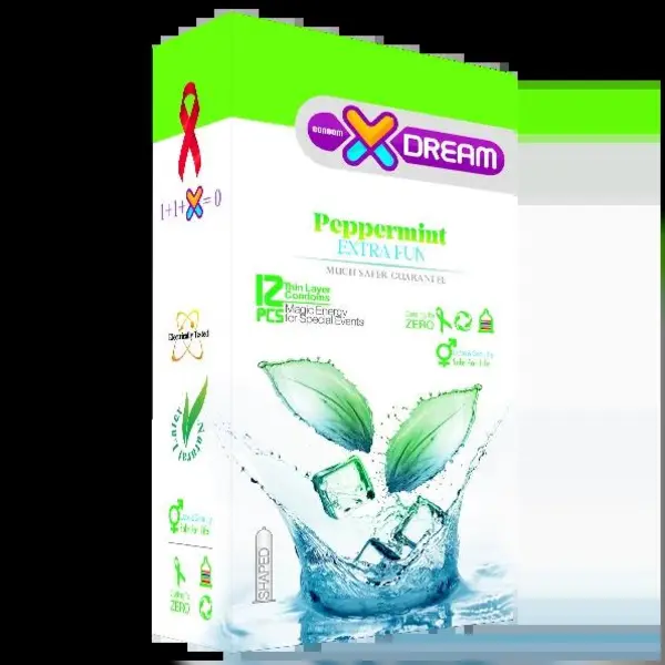 کاندوم ایکس دریم مدل خنک کننده Xdream Peppermint بسته 12 عددی