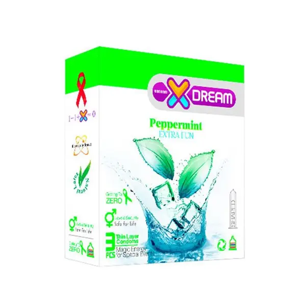 کاندوم ایکس دریم مدل خنک کننده Xdream Peppermint بسته 3 عددی