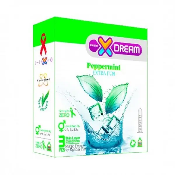 کاندوم ایکس دریم مدل خنک کننده Xdream Peppermint بسته 3 عددی