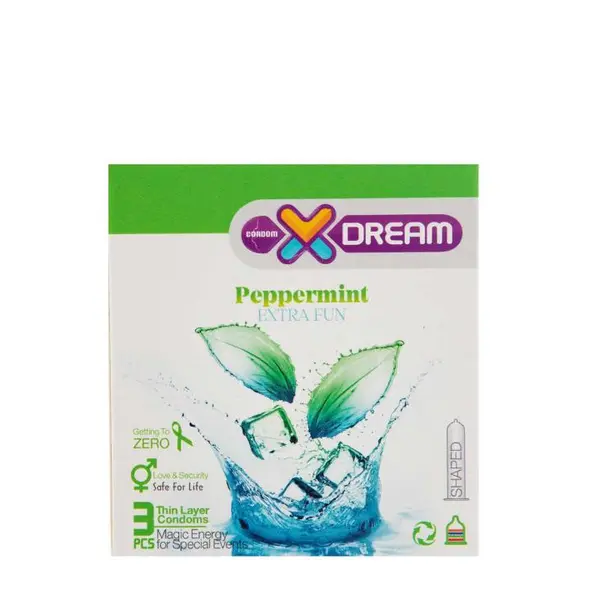 کاندوم ایکس دریم مدل خنک کننده Xdream Peppermint بسته 3 عددی