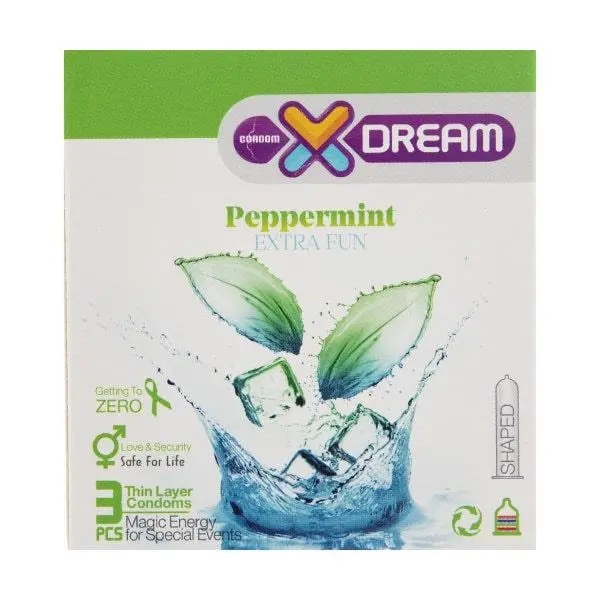 کاندوم ایکس دریم مدل خنک کننده Xdream Peppermint بسته 12 عددی