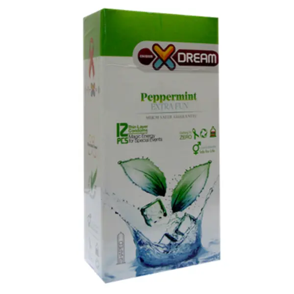 کاندوم ایکس دریم مدل خنک کننده Xdream Peppermint بسته 12 عددی