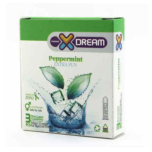 کاندوم ایکس دریم مدل خنک کننده Xdream Peppermint بسته 3 عددی