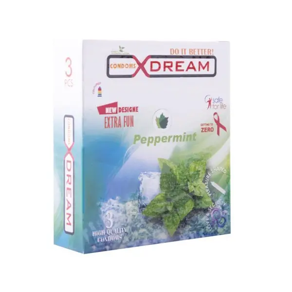 کاندوم ایکس دریم مدل خنک کننده Xdream Peppermint بسته 3 عددی