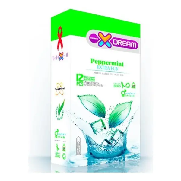کاندوم ایکس دریم مدل خنک کننده Xdream Peppermint بسته 12 عددی