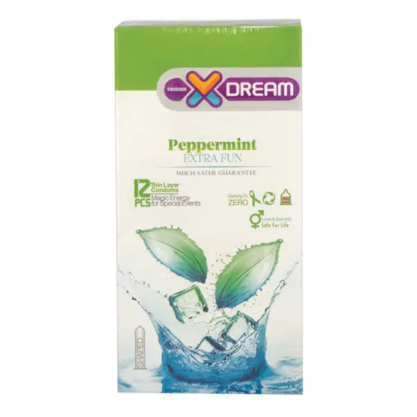 کاندوم ایکس دریم مدل خنک کننده Xdream Peppermint بسته 12 عددی