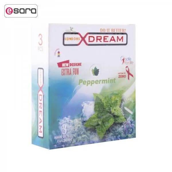 کاندوم ایکس دریم مدل خنک کننده Xdream Peppermint بسته 3 عددی