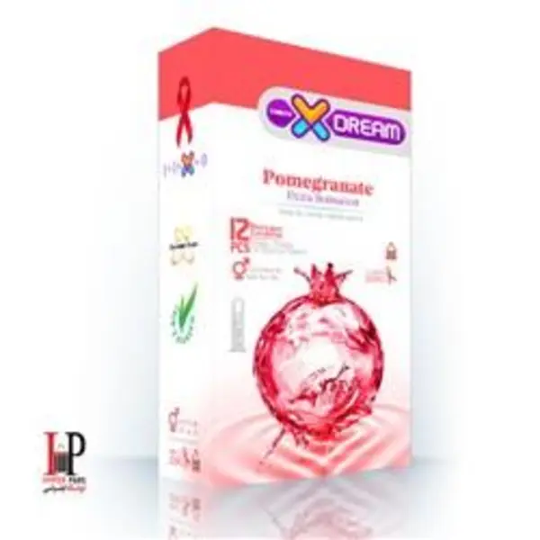 کاندوم تنگ کننده  ایکس دریم مدل انار Xdream Pomegranate بسته 12 عددی