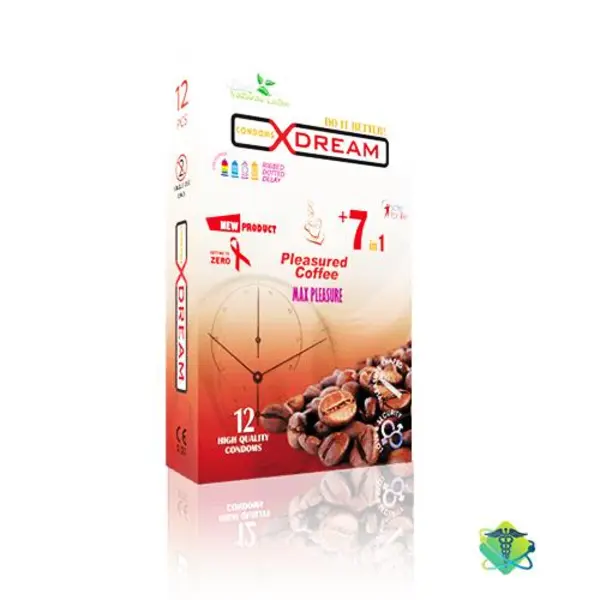 کاندوم ایکس دریم مدل قهوه Xdream Prolong Coffee بسته 12 عددی