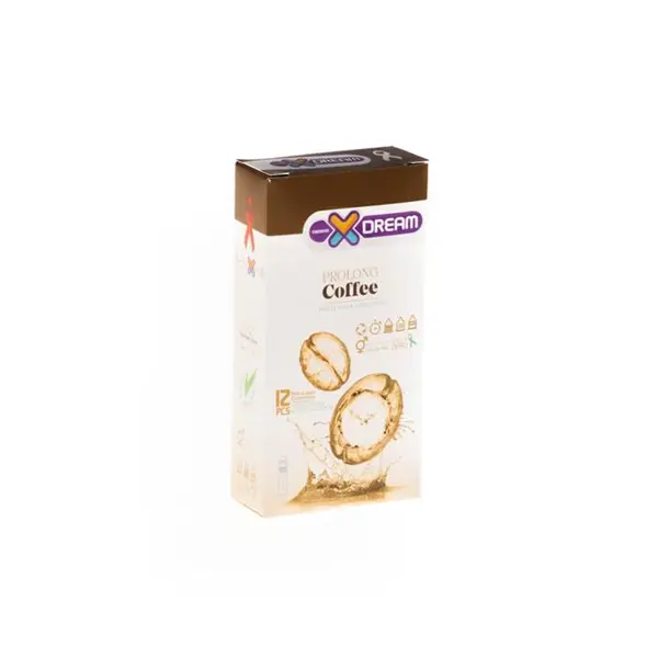 کاندوم ایکس دریم مدل قهوه Xdream Prolong Coffee بسته 12 عددی